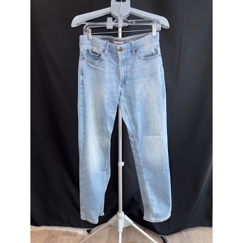 Sonoma Goods For Life Flexwear Slim Fit Light Wash Jeans 30x30 Mens Denim